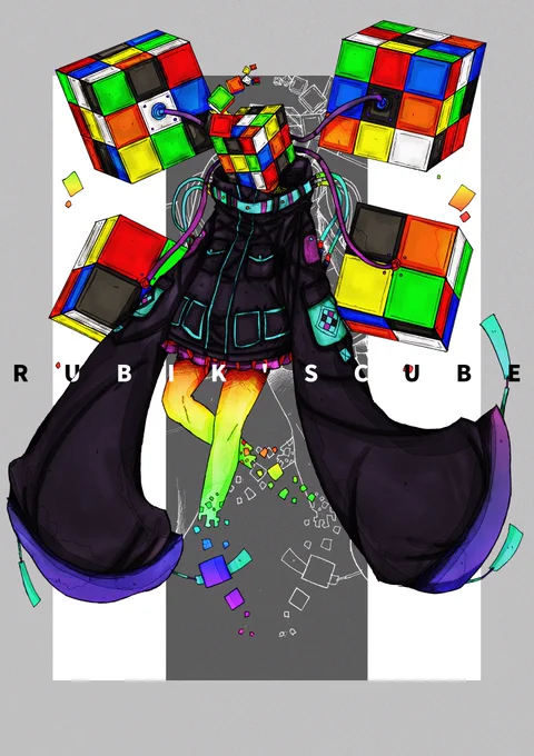 『ルービックキューブ/rubik's cube』#MURANOWORK #イラスト 