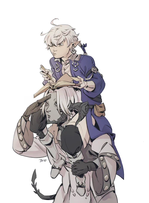 How to interact with short  Let them perch on your shoulders to look at drawing reference #ffxiv 