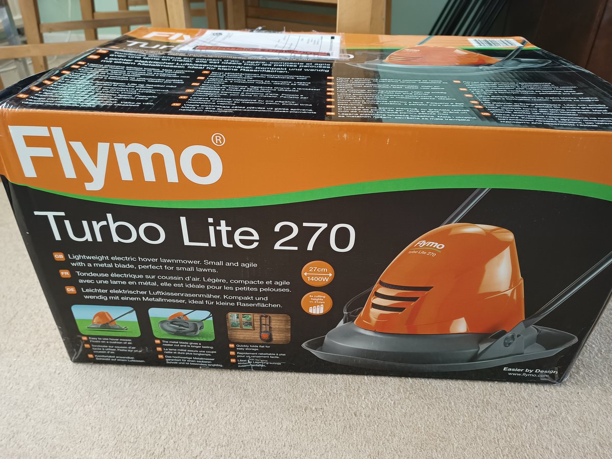 pebarn's tweet photo. Thank you to @Argos_Online for the chance to try out this Flymo Turbo Lite 270 via #ArgosTesters.  Great lightweight mower ideal for small gardens. Thanks again Argos! https://t.co/HPiqxTIZ7Z