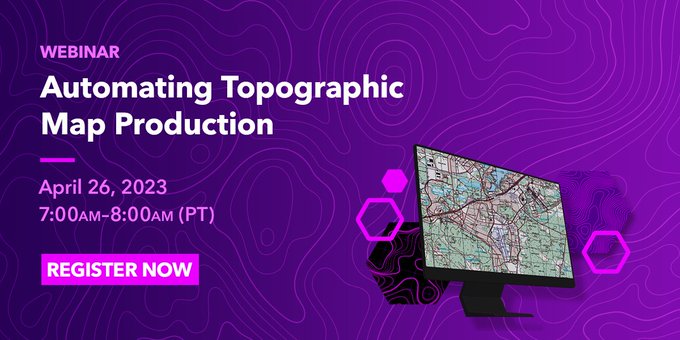 GIS_Bandit's tweet image. In 1 week, @Esri webinar: Automating #Topographic #Map Production tinyurl.com/2s39zu46 

#automation #mapping #cartography #ArcGISPro #GIS #esri #arcgis #GIO #TheScienceOfWhere @EsriFederalGovt @ArcGISPro @Esri_Defense @URISA