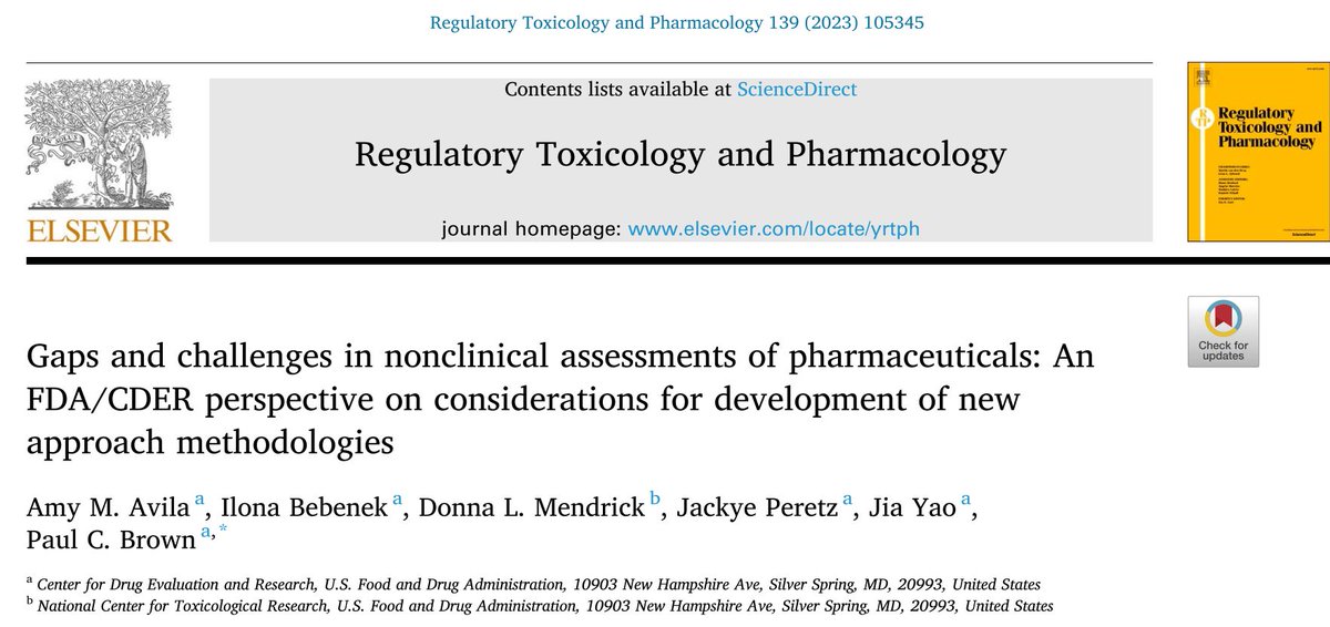 Delighted that our 2021 paper 'Can we panelize seizure? was recently cited in an FDA/CDER perspective paper focused on new approach methodologies (NAMS) (Avila et al., 2023 - see below). A great step forward!