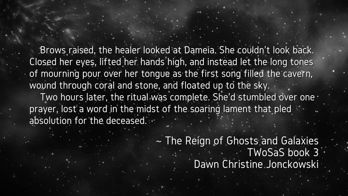 DawnCJonckowski's tweet image. It&apos;s #WIPpetWednesday!
After a long battle, one might indeed wonder exactly who Dameia is 𝗽𝗿𝗮𝘆𝗶𝗻𝗴 for . . .

#amwriting #TheWeightofStarsandSuns #trilogy #bookthree