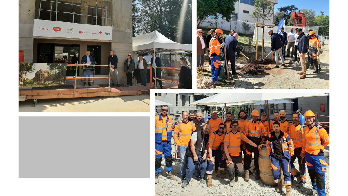 BouyguesBat_SE's tweet photo. Notre chantier GreenSide de Lyon fête la fin de sa 1ère campagne de plantations en présence de @jnfreixinos, Directeur Général @GrandLyonHab, Anne Canova, Directrice Régionale @CDC_Habitat, Franck Venutolo (Sud architectes), Joris Duquoc @LinkCity et Denis Urçullu @BouyguesBat_SE https://t.co/HWSCEY6HRB