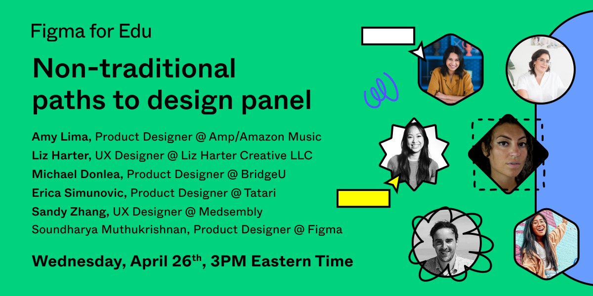 On April 26th, we're getting *real* about what it's like to take a non-traditional path to a design career!

Whether you're a self-taught designer, or simply looking to make a career change, we hope you'll join us for this free event. #careerchanger

RSVP: …aforeduearlycareer2023.splashthat.com