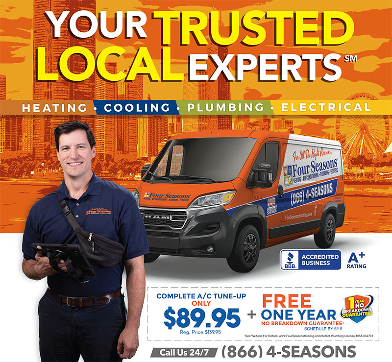 FourSeasonsHVAC's tweet image. Wherever you live throughout Chicagoland and the suburbs, there&apos;s always a Four Seasons Trusted Local Expert nearby ready to help! Now is the time to schedule your A/C tune-up and be ready for the Summer! 
#HVAC #AirConditioner #TrustedLocalExperts #AC