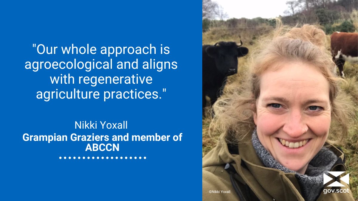 ScotGovRural's tweet photo. The Agriculture Biodiversity Climate Change Network (ABCCN) is a helpful tool for farmers and crofters in Scotland to fight climate change and support biodiversity. Members like Nikki Yoxall share the practices they're carrying out. More info➡️https://t.co/H5gCAVlDgk #ABCCNetwork https://t.co/R5iMPSE2U4