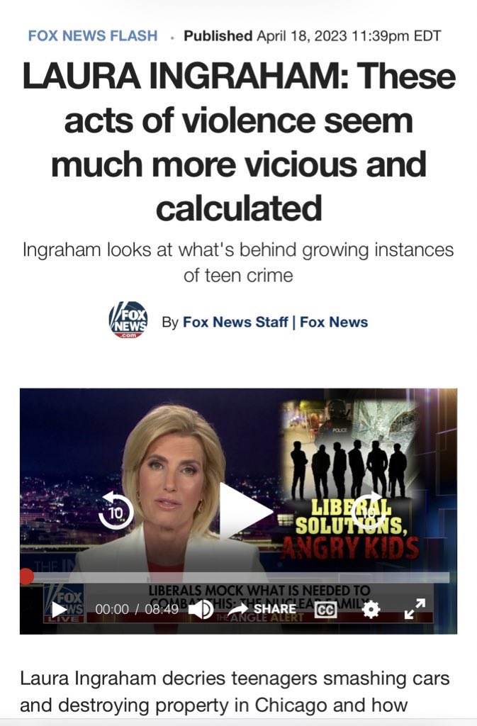 @IngrahamAngle Fox News lies people have died because of its fear stoking and propaganda cult! It’s disgusting and Laura Ingraham should be fired !