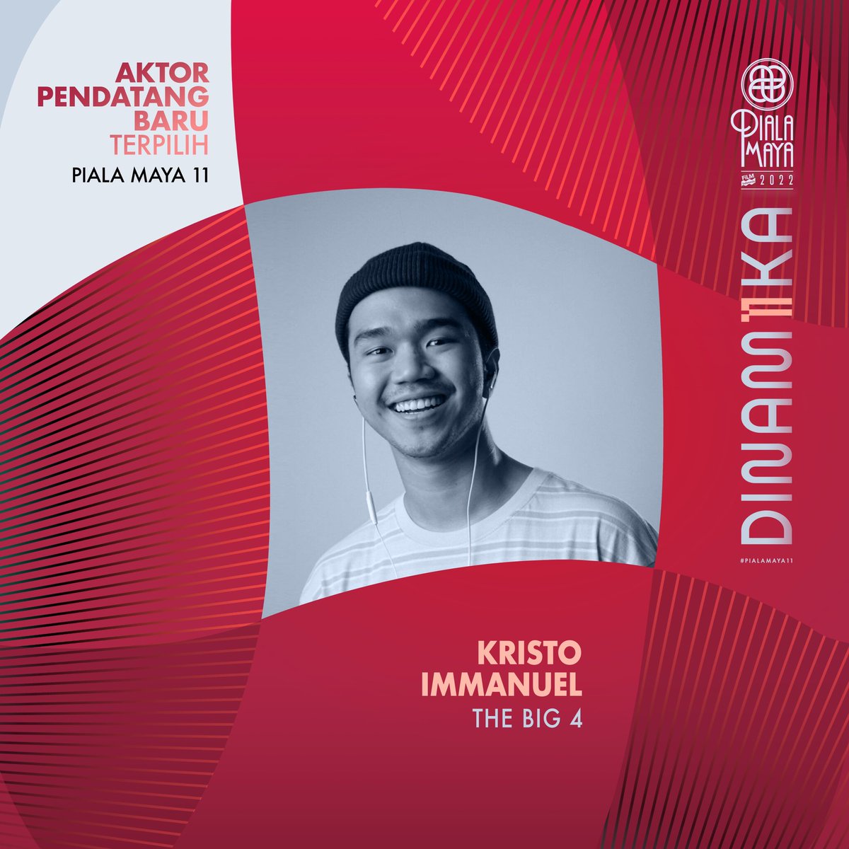 ✨ SELAMAT untuk Kristo Immanuel dalam film THE BIG 4 sebagai Aktor Pendatang Baru Terpilih PIALA MAYA 11✨