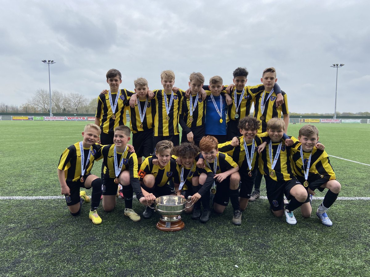 SHSPEDEPT1's tweet image. Another brilliant performance from our Year 7 boys to win the @EssexSchoolsFA 🏆  title  (Jude  2,  Ethan  C  3).  Next job, the National Cup title! #SHSFootball #TEAM