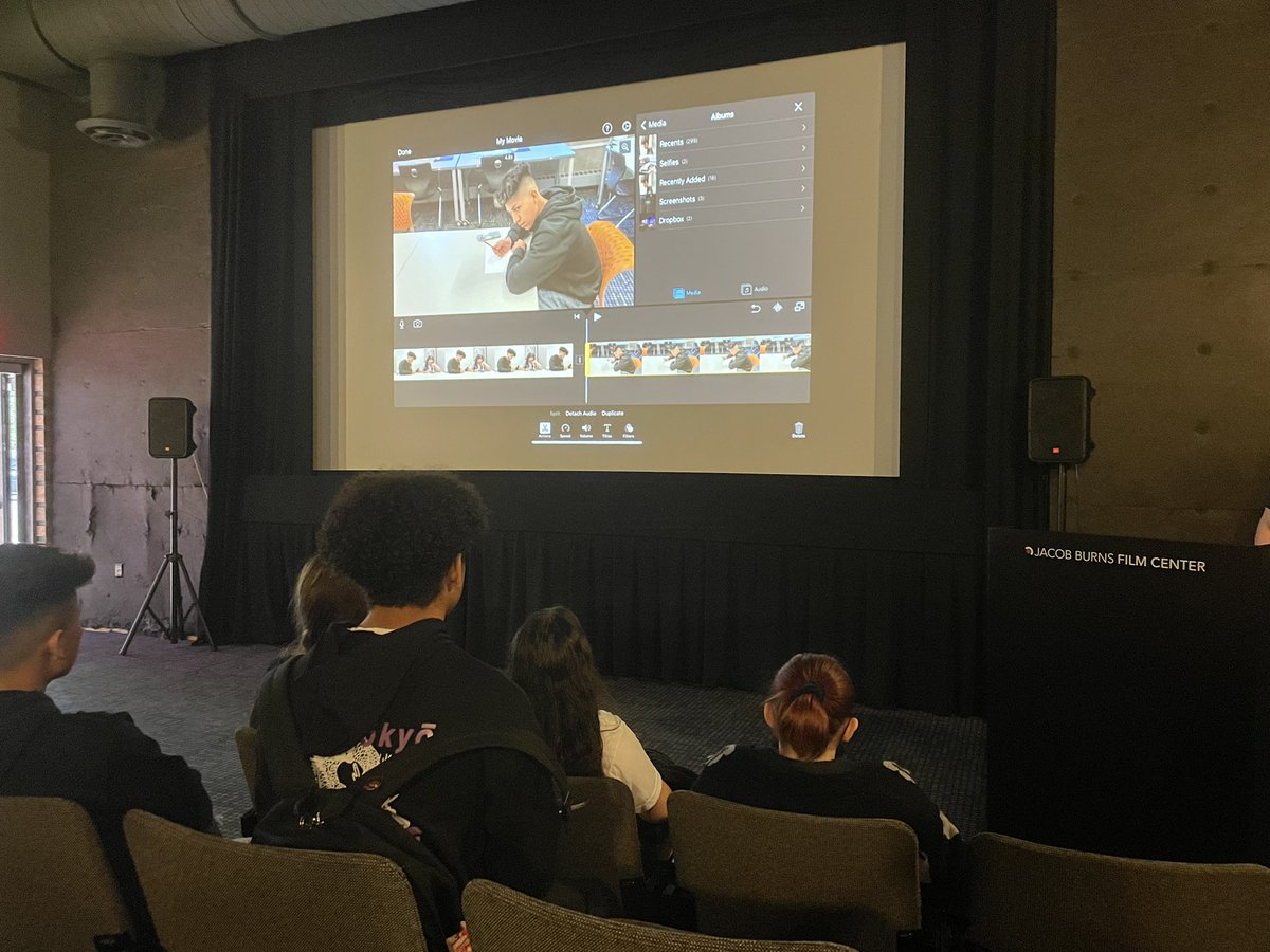 StudioArt_CTE's tweet photo. Class Trip to Jacob Burns Film Center. Students had a great time creating movies and viewing them on the big screen! @jbfc_ny @pnwbocestech https://t.co/kPRY3H3qHz
