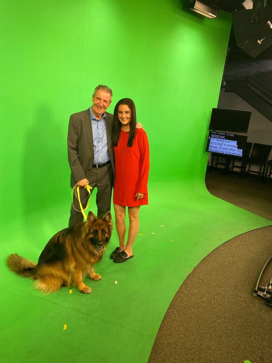 KasiaKerridgeTV's tweet photo. Live studio audience this morning!!📺

My dad is visiting Colorado Springs this week for the Space Symposium and stopped by @KKTV11News with Hira🐶 https://t.co/M6xq8Xkom7