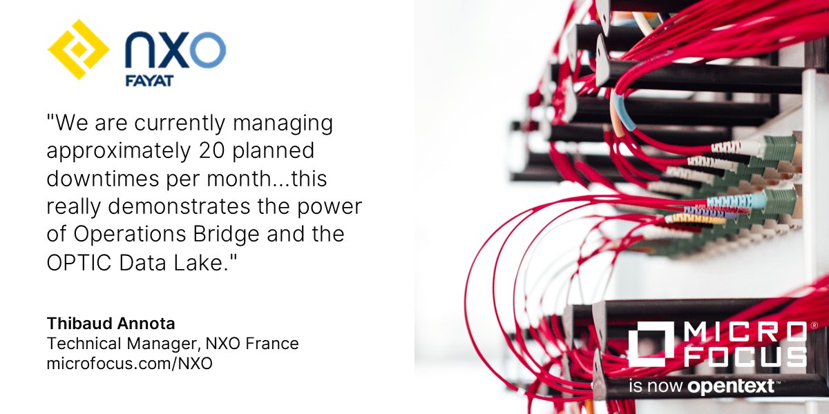 Independent service provider, <a href="/NXOFrance/">NXO France</a> developed a portal for their customers to help them plan their downtime with <a href="/MicroFocus/">Micro Focus</a>, now <a href="/OpenText/">OpenText</a>, #ITOM solutions. #CustomerSuccess #MyCompany bit.ly/3LcrRL3