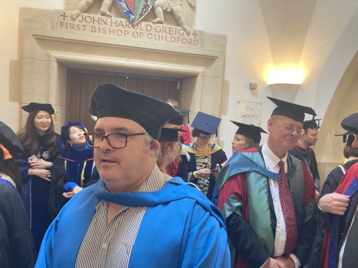 Waiting to celebrate our Post grad students’ graduation in Guildford Cathedral!