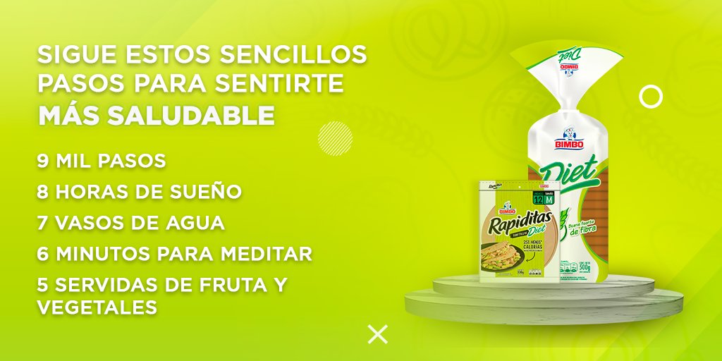 Cumple tus metas sin preocupaciones acompañad@ por Bimbo Diet 🙌🏼

Incorpora en tu rutina estas actividades y lleva un contador o planificador mensual para saber cuántas cumpliste ✨

#BimboDiet #VidaDiet #Diet #ProductosDiet #Saludable #MenosCalorías