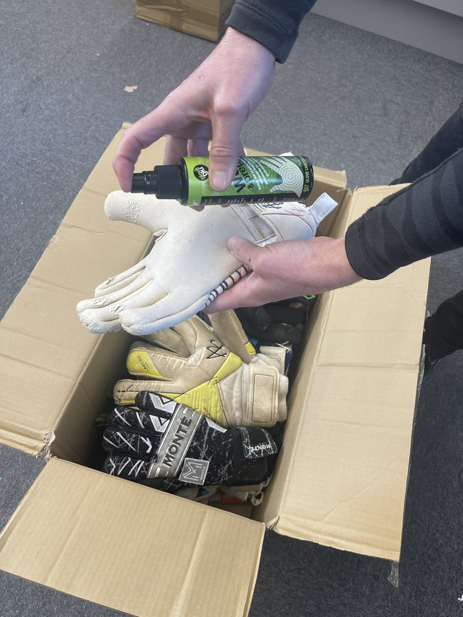 🧼 Cleaning time at The Glove Bank

🧤Our next batch of Goalkeeper Gloves are being prepared using <a href="/gloveglu/">gloveglu</a> wash and prepare. 

✈️ Ready to be shipped this week. 

🇰🇪 These GK Gloves are for young goalkeepers in Kenya who can’t afford gloves

#goalkeepergloves #givingback