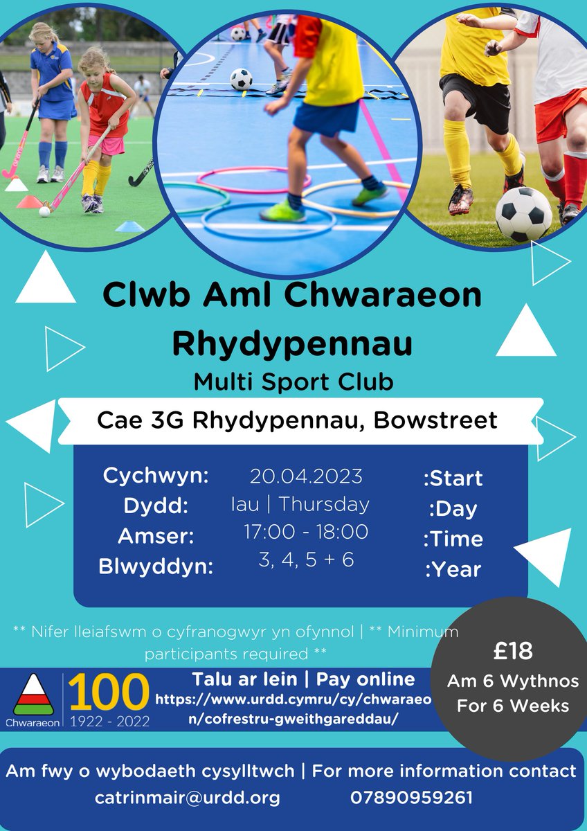 🌟CLWB NEWYDD!! 🌟

Clwb Aml Chwaraeon Rhydypennau yn dechrau YFORY‼️

Cofrestrwch nawr ar wefan yr Urdd!👇👇👇
urdd.cymru/cy/chwaraeon/c…
<a href="/YGRhydypennau/">Ysgol Rhydypennau</a> <a href="/BowStreetFC/">Bow Street FC</a>