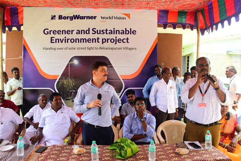 In line with the vision of creating safer and happy villages, World Vision India and BorgWarner Inc. have jointly installed 30 Solar Street Lights across Akkamapuram village, Sriperumbudur, Tamil Nadu. <a href="/BorgWarner/">BorgWarner</a> #CSR #cleanenergy #SDGs #EarthDay2023 #ClimateAction