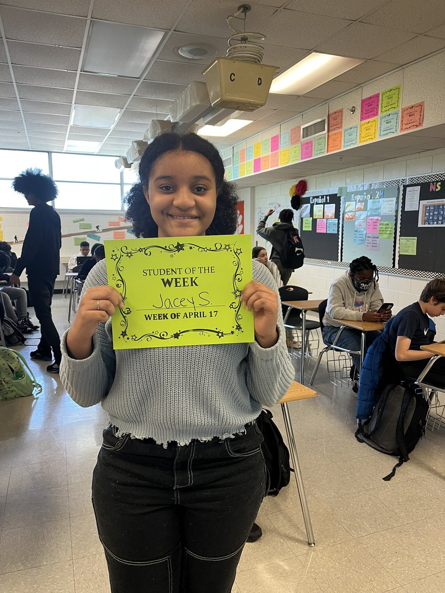 SrtaFerris's tweet photo. Felicidades Jacey! #NSWeeklyWonder #WeArePROS @FCS_NSHS_Princ @fcspbis https://t.co/iq7lWOi8N2