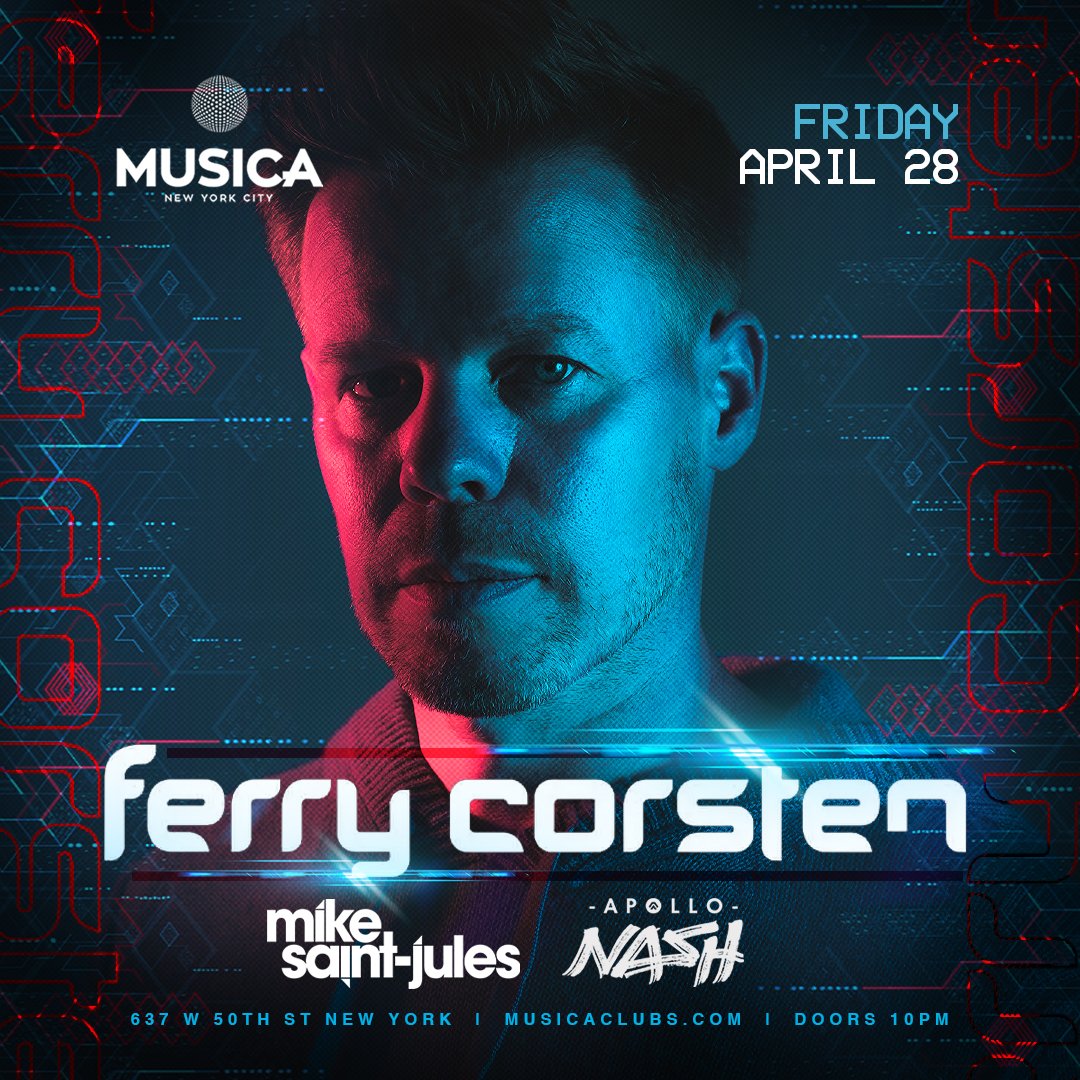 ΛPOLLO NΛSH (@apollonashmusic) on Twitter photo Next Friday (April 28th), I'll join <a href="/MikeSaintJules/">MikeSaintJules</a> on support duties for the one and only <a href="/FerryCorsten/">Ferry Corsten</a> at <a href="/musica_nyc/">MUSICA NYC</a>!
Link in my bio to grab your tickets! Next Friday (April 28th), I'll join <a href="/MikeSaintJules/">MikeSaintJules</a> on support duties for the one and only <a href="/FerryCorsten/">Ferry Corsten</a> at <a href="/musica_nyc/">MUSICA NYC</a>!
Link in my bio to grab your tickets!