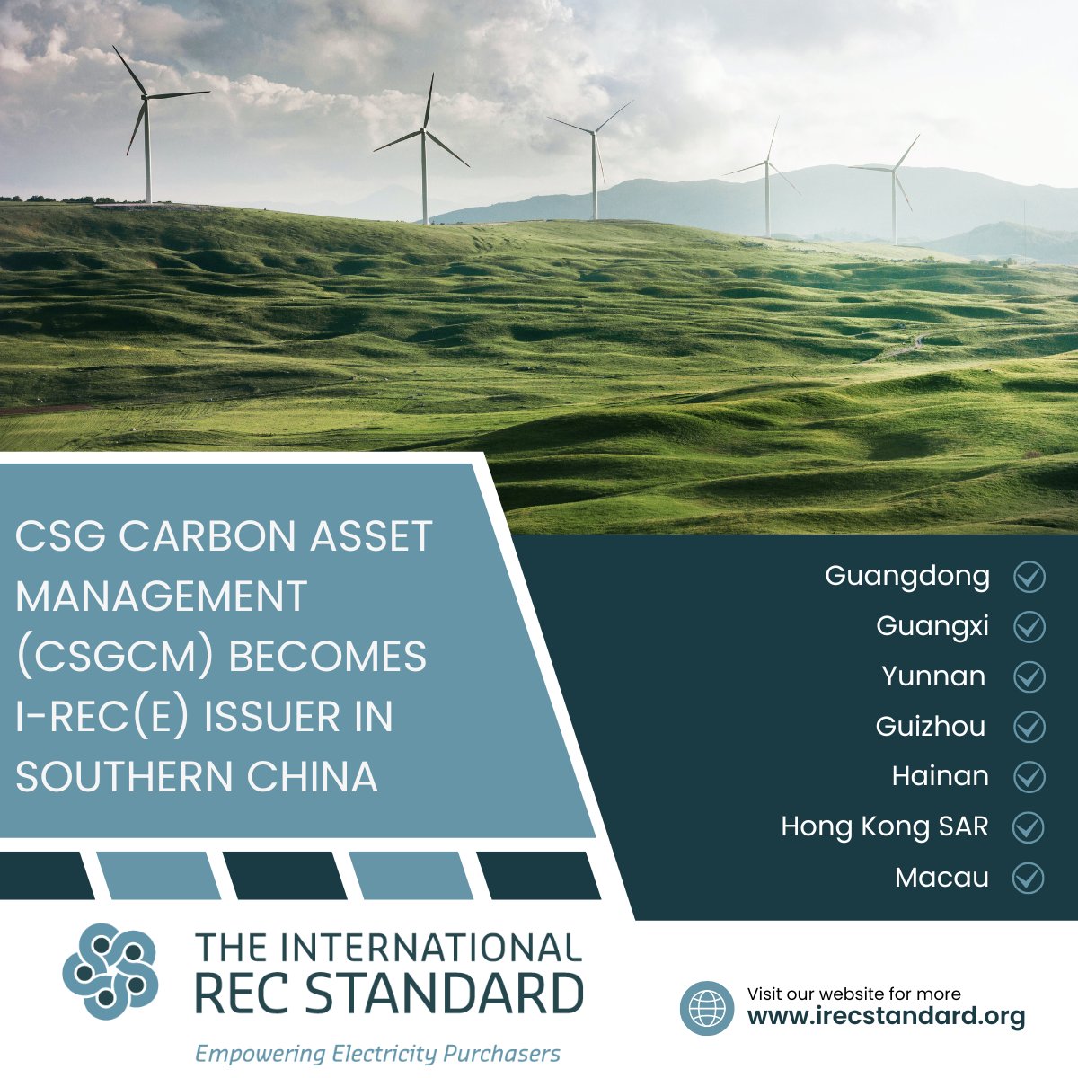 IREC_Standard's tweet photo. The I-REC Standard Foundation and CSG Carbon Asset Management (GuangZhou) Co., Ltd. (CSGCM) signed a Local Issuer Agreement on 11 April 2023. 

To read more about this development and the official press release, go here: https://t.co/Q35pAuNUUf https://t.co/Yqov5BZBxu