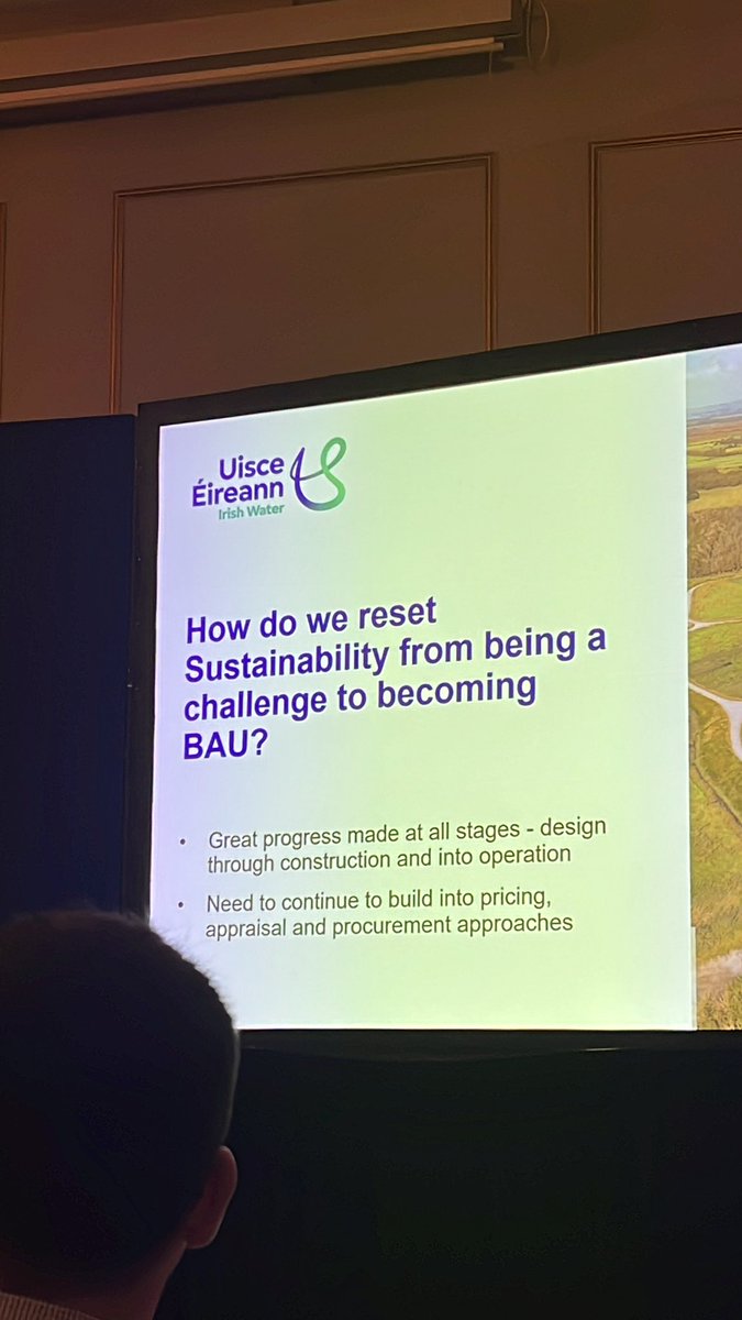 orlaithblaney's tweet photo. Finbarr Burns from our infrastructure delivery team 
asks and answers some of the big questions at the @eolasmagazine #waterireland conference. #UisceEireann (formerly @IrishWater) https://t.co/z6NMYDK90G