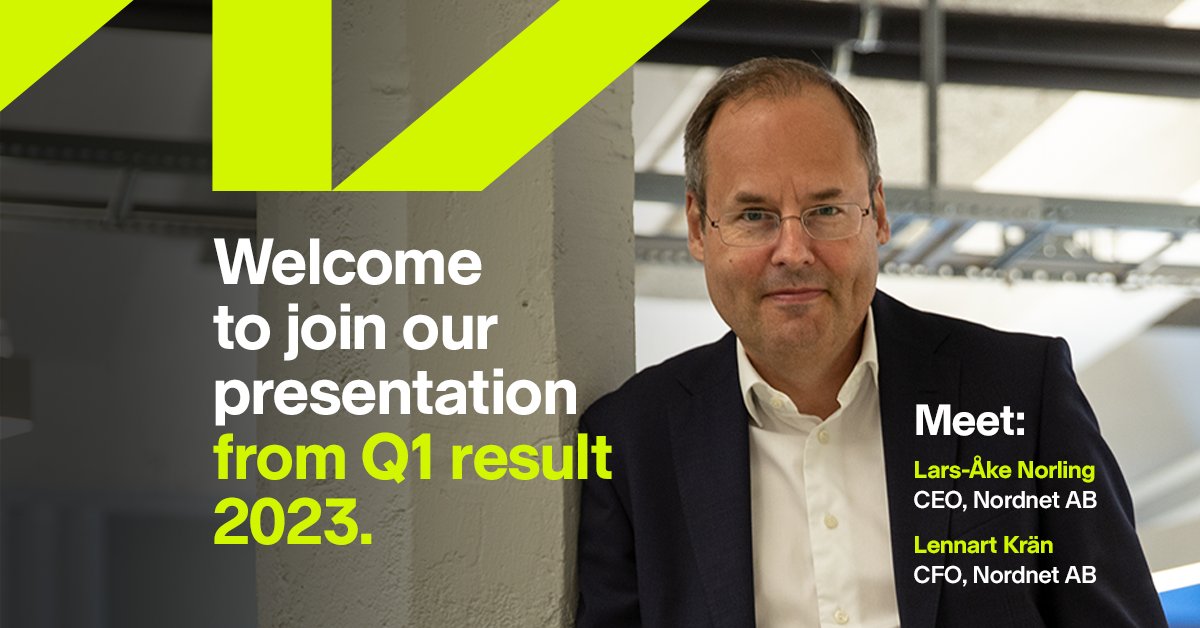 Nordnet Corporate (@nordnet) on Twitter photo On Tuesday, we will publish our interim report for January-March 2023. You are welcome to join our presentation at 10.00 CET, where <a href="/CEONordnet/">Lars-Åke Norling</a> Lars-Åke Norling and CFO Lennart Krän will present the results for Q1 2023.
Please register here:
nordnet.zoom.us/webinar/regist… On Tuesday, we will publish our interim report for January-March 2023. You are welcome to join our presentation at 10.00 CET, where <a href="/CEONordnet/">Lars-Åke Norling</a> Lars-Åke Norling and CFO Lennart Krän will present the results for Q1 2023.
Please register here:
nordnet.zoom.us/webinar/regist…