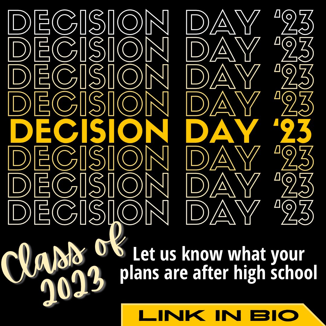 OrangeVistaASB's tweet photo. Class of 2023!!! Where are you going? On Thursday, April 27th at 9am we will be hosting Decision Day (College, Military, Trade School, etc). This event is open to families and will take place in the Gym. Please complete the Link in Bio to be in the festivities By Sunday, April 23 https://t.co/ljFgRtCyav