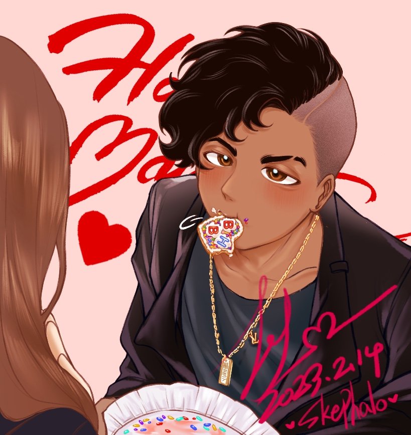 OWO_chuan's tweet photo. #skephalofanart
#badboyhalofanart 
#SkeppyFanArt 
Valentine's Day Cookies💗
（A congratulatory picture previously drawn for Valentine's Day :D） https://t.co/8AurOKawI4