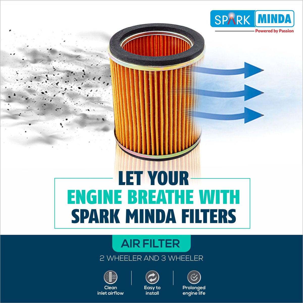 spark_minda's tweet photo. To maintain the performance of your two-wheeler, use Spark Minda Air filters. They prevent dirt and debris from entering the engine, increasing its lifespan and efficiency.
#engines #airfilters #enginesafety #bikelife #roadtrip https://t.co/3Y99cljZMb