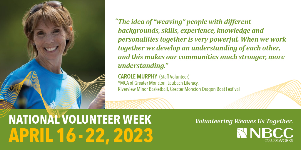 TransformNB's tweet photo. 🎉 Happy #NVM2023! 

🙌 Let's celebrate and recognize the extraordinary efforts of our staff volunteers at @myNBCC. 

Thank you for your dedication and commitment to positively #TransformNB 💚 https://t.co/wFkIOejyAA