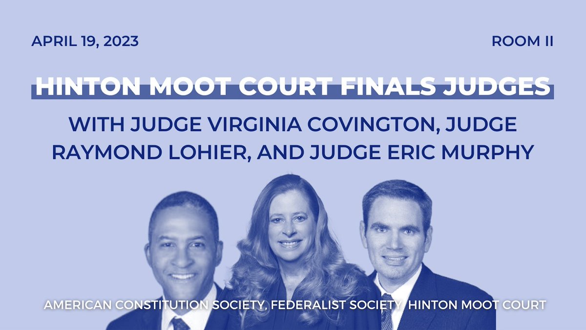 Join us today for a discussion on Hinton Moot Court!