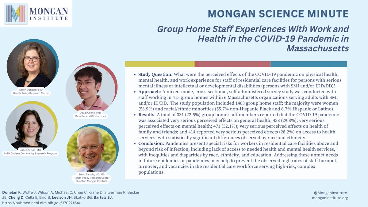 #MonganScienceMinute featuring @kdonelan339 David Cheng, PhD, Julie Levison, MD, and Stephen Bartels, MD, MS @MonganHealthPol @MGHbiostat pubmed.ncbi.nlm.nih.gov/37027164/