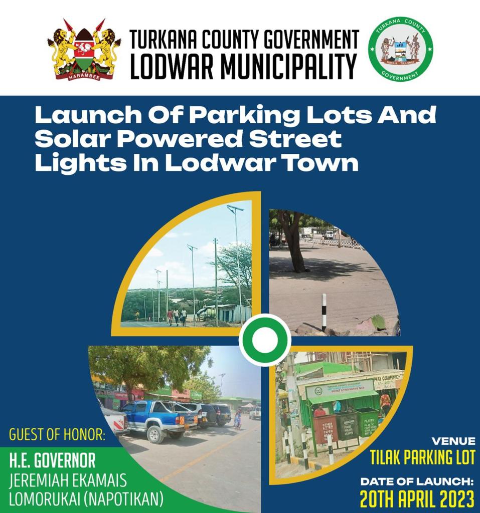 KIYONGA_EKIDOR's tweet photo. His Excellency @GvnLomorukai will be launching #ParkingLot #SolarpoweredStreetLights tomorrow at the Tilak Parking Lot. 
Come all.
#TurkanaMbele https://t.co/gHUfnVZ1M4