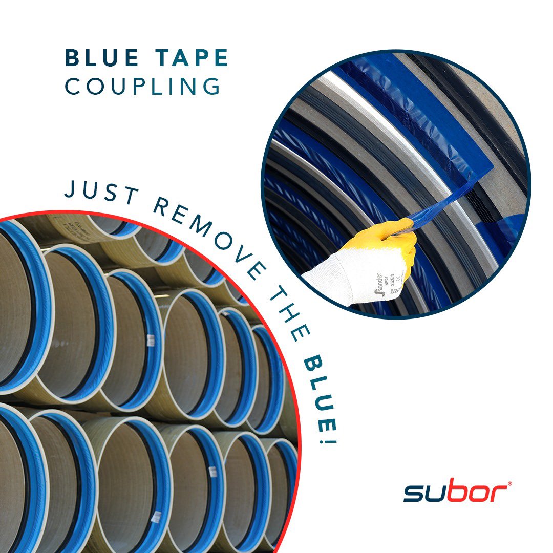 SuborPipe's tweet image. Subor Blue Tape, the innovative and perfect solution for the installers, avoids the need for storage space and also provides long-lasting protection against both UV and environmental effects like dust and dirt.
#subor #pipesystem #GRP #GRPpipe #bluetape #bluetapecoupling