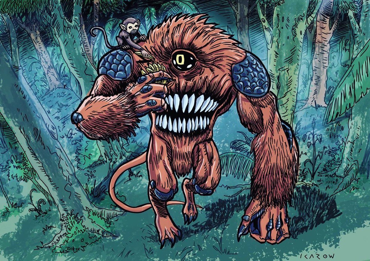 Adan_n_n_n Actually that's the famous mythological creature from Brazilian  folklore known as Mapinguary, a huge cyclopical monster equivalent to the  Bigfoot in Brazil