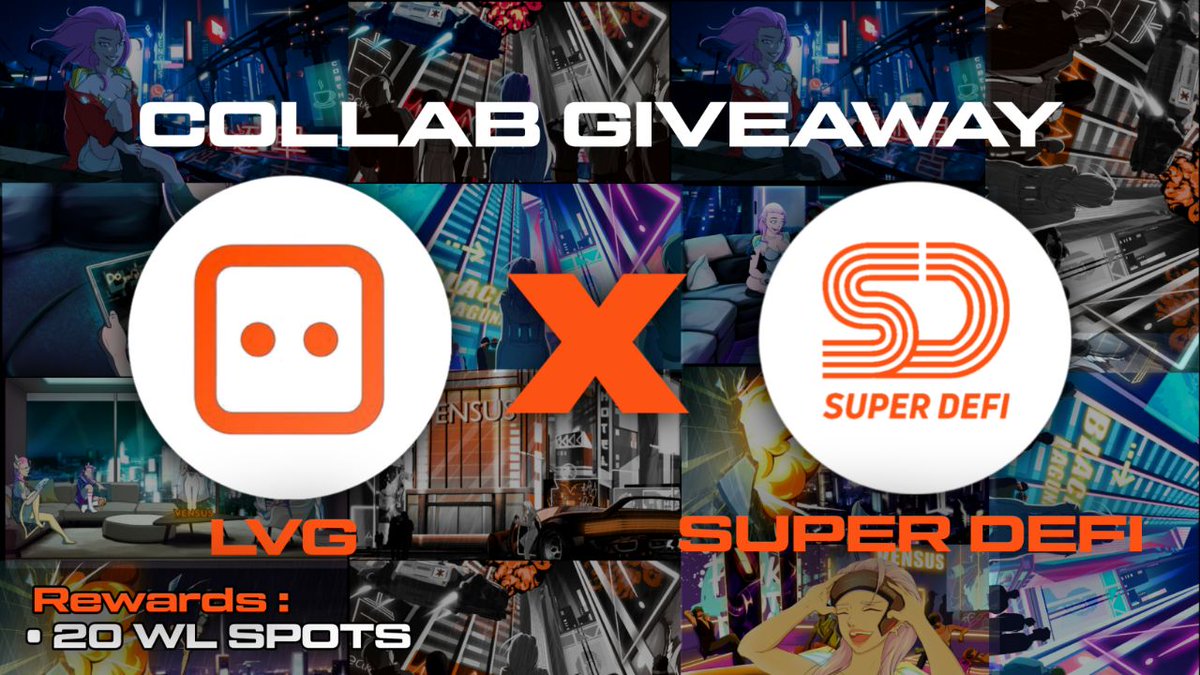 🤝New Partnership Announcement With @LasVenSusGirls 

🎁 Giveaway Total :- 20 WL SPOTS 

➡️ To Enter -
1️⃣ Follow @LasVenSusGirls   &amp; <a href="/SuperDefi_Dao/">SuperDefi</a>
2️⃣ Like, RT, Tag 3 Friends 🔔
3️⃣Must Join Our Telegram
t.me/SuperDefi_Dao

⏰48 Hour's