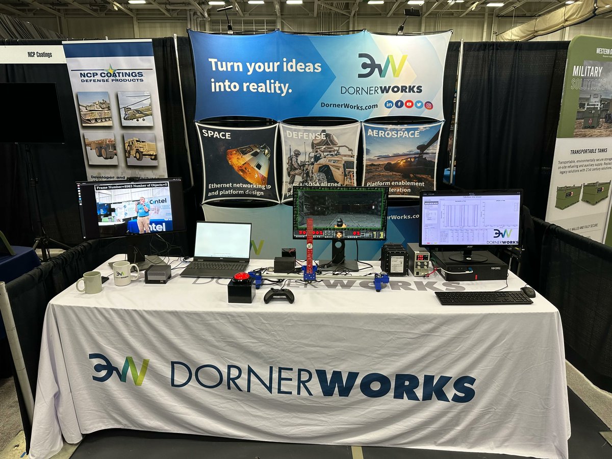 DornerWorks team is showcasing AI object detection, virtualized isolation security, and Time-Sensitive Networking at Michigan Defense Expo booth H2. Meet Gregg Wildes, Ph.D. and Mark Holtvluwer to see how we can help you turn your #defense ideas into reality! #MDEX #TechDemos