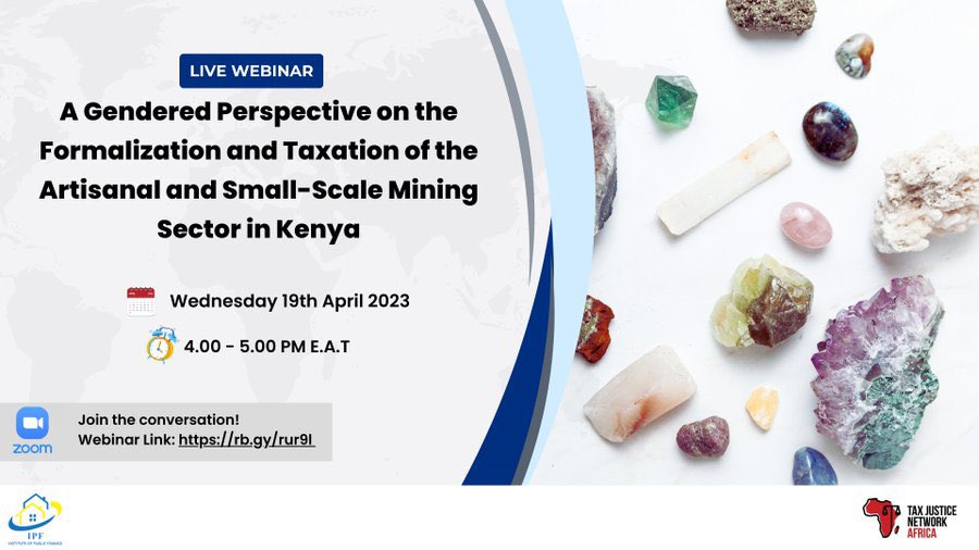 ipf_global's tweet photo. Currently ongoing!🔔
Deliberations on the formalization and taxation of the Artisanal Mining and Small-Scale Sector in Kenya from a gender lens.
Join the conversation ▶️: https://t.co/7rhUwj9ySj
#ASMFormalization https://t.co/Y0GjkyRw2a
