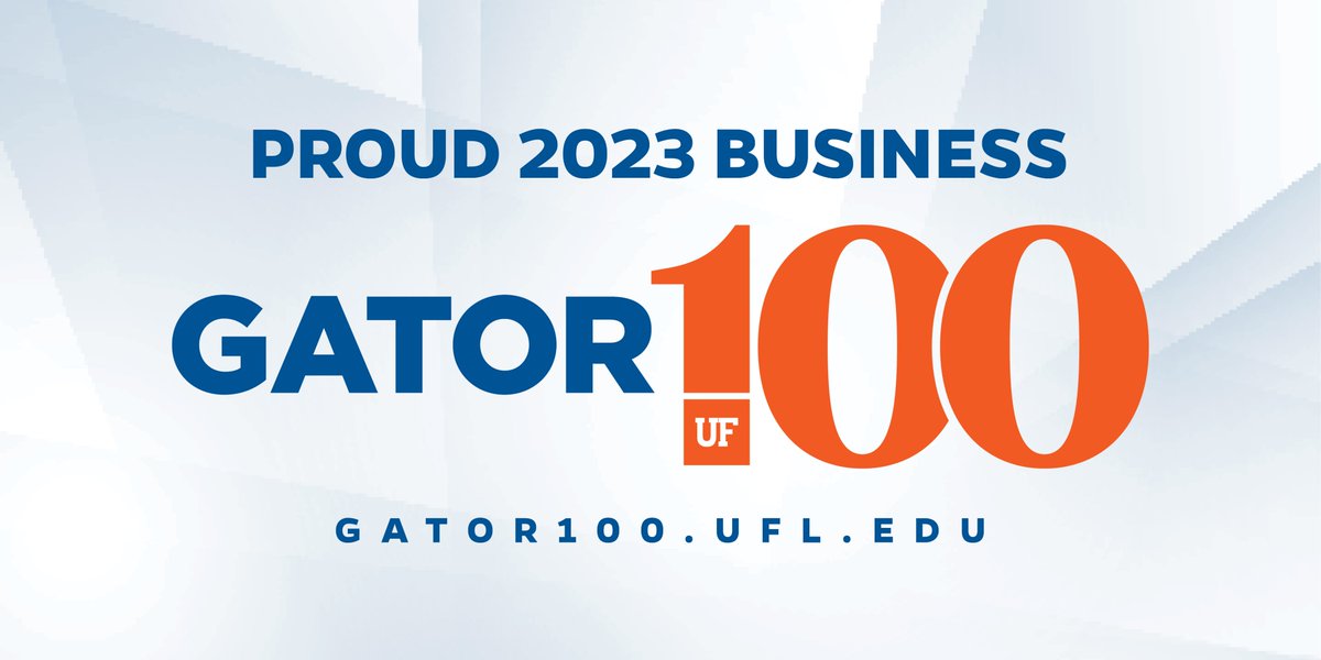 🎉We were named to the 2023 Gator100 List for the second year in a row! 

Click here for more information: lnkd.in/gaFt9GK