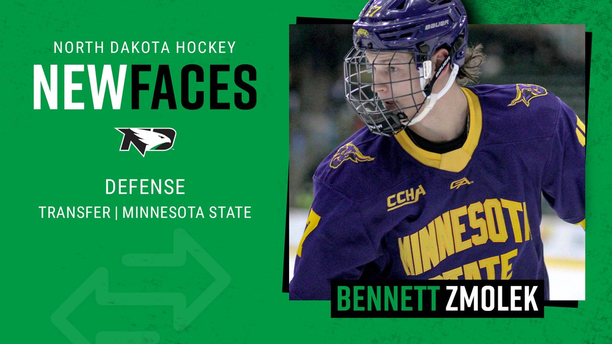 An All-CCHA Rookie Selection in 2021-22, Bennett Zmolek will play his final three years at North Dakota! 

RELEASE: fightinghawks.com/news/2023/4/19…

#UNDproud | #LGH