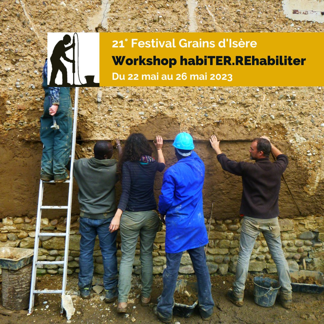 [Workshop] Étudiants, enseignants, professionnels : venez expérimenter la matière terre du 22 au 26 mai lors du Workshop 𝐡𝐚𝐛𝐢𝐓𝐄𝐑.𝐑𝐄𝐡𝐚𝐛𝐢𝐥𝐢𝐭𝐞𝐫 !

🚩Villefontaine (38)
📃Programme : lesgrandsateliers.org/wp-content/upl…
✅Inscription jusqu’au 12 mai : lesgrandsateliers.wiin.io/fr/application…