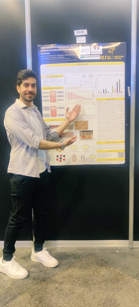 Az_Colombowala's tweet photo. Siderophore against bad bugs 🦠🚫
The clever way !! 🎉
Come swing by my poster P540 this afternoon to hear an interesting story about the new superheros in town 🦸🦸. #microbio23 #noveldrugdiscovery #amr 
@AngliaRuskin @ARU_BFS @MicrobioSoc https://t.co/L7ACZ1h5dq