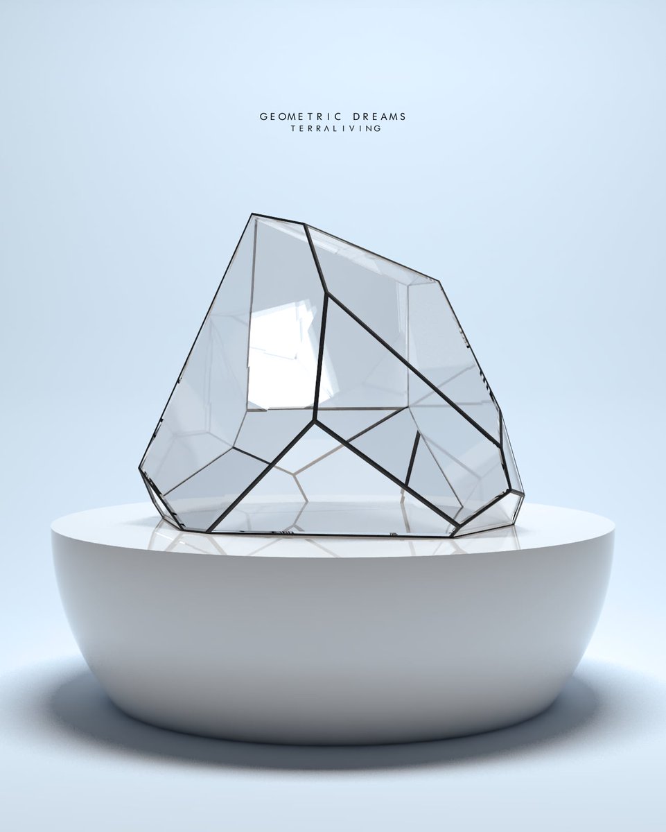 Work-in-progress. Made by humans. Rendered by machine.

#terraliving #wip #workinprogress #geometricdreams #industrialdesign #render #glassart #lowpoly #geometricterrarium #glassart #3dsimulation #terrarium