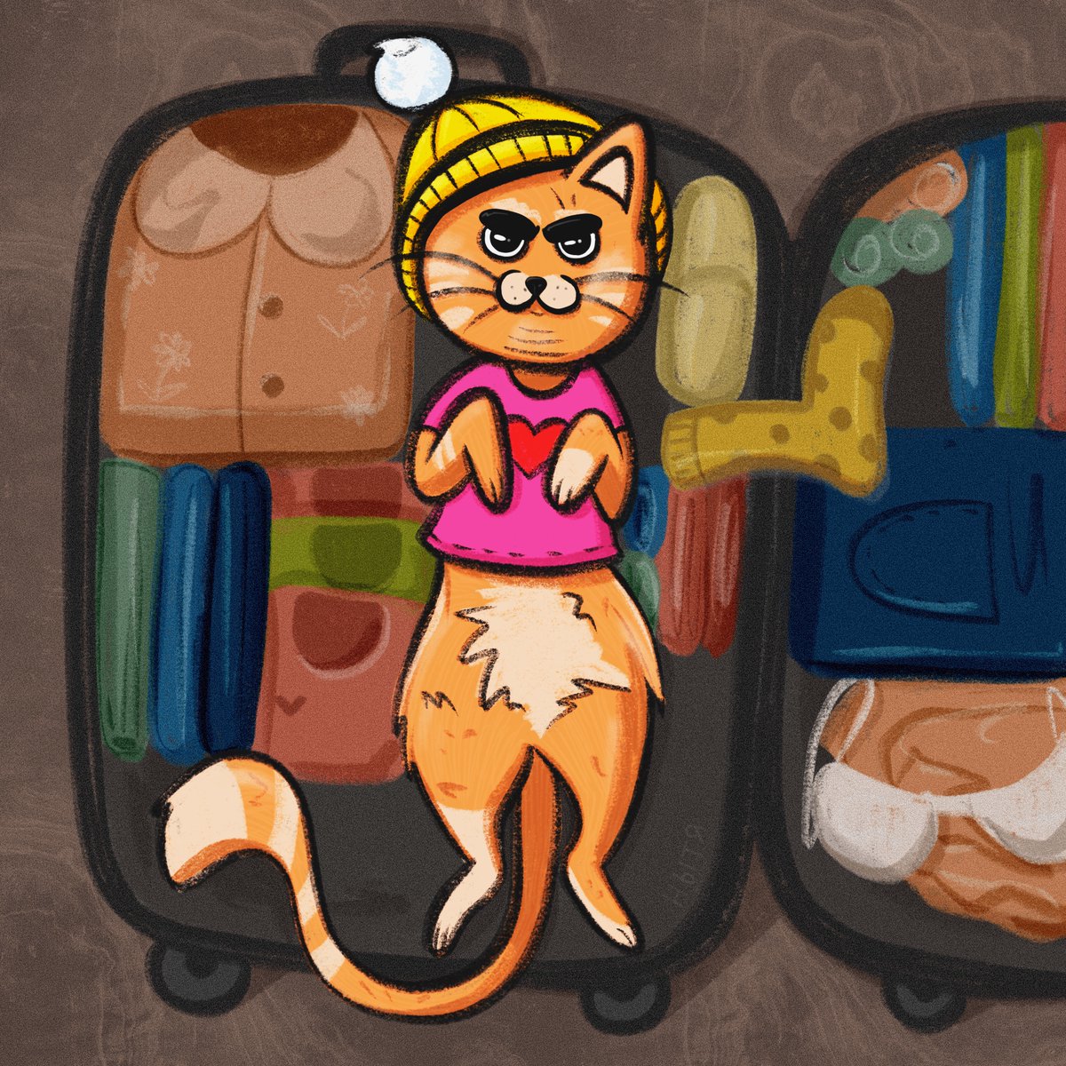 Animatka's tweet photo. When going on a trip, don't forget the most important thing :)

#conceptartist #art #artwork #instaart #childrenillustration #illustration #illustrator #bookillustration #bookpicture #childrenbook #procreate #procreateart #procreatedrawing #painting #artist #ipadart #digitalart https://t.co/truoFw66MJ