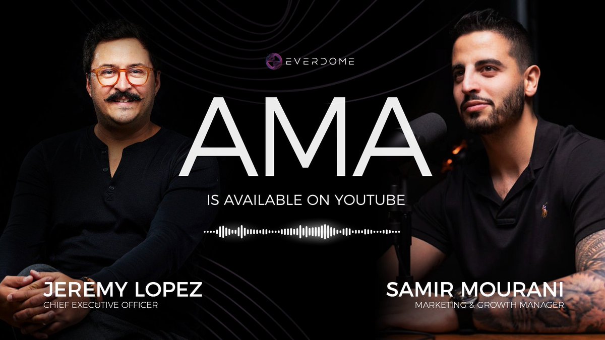 humainweb3's tweet photo. 1st AMA session with @EVR_JL -  Everdome’s new CEO, now on our YouTube channel.

Huge thanks to our community for providing questions, joining us live &amp; showing your passion, dedication &amp; engagement.❤️🙋

More👉https://t.co/0vIeCaiWGr

#TheJourneyHasBegun https://t.co/hzSzYuXYtE