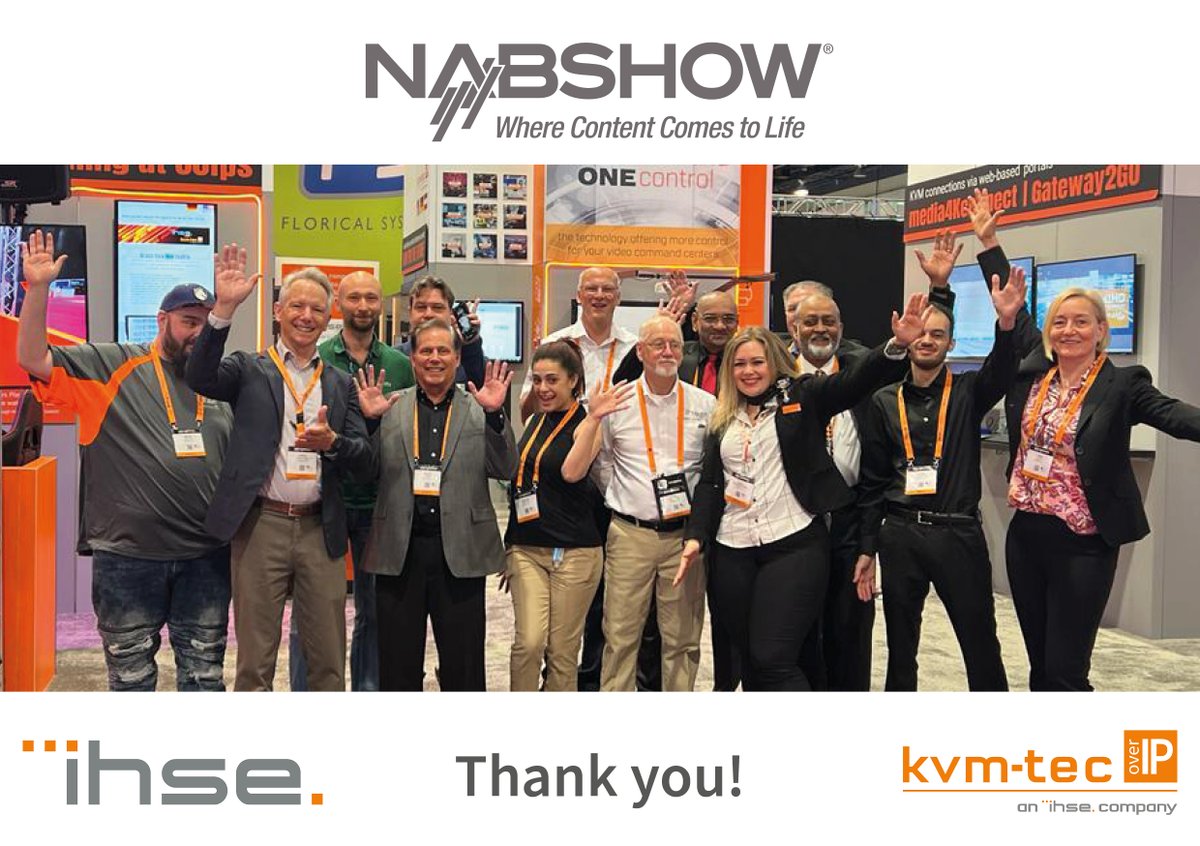 Thank you for visiting us at #NABShow and for your great interest in our latest #KVM solutions for #broadcast and #esports. #NAB2023 was another great success. Thanks to the whole show team for your commitment!

See you all again at #NAB2024!

#IHSEUSA #IHSE #kvmtec #Draco