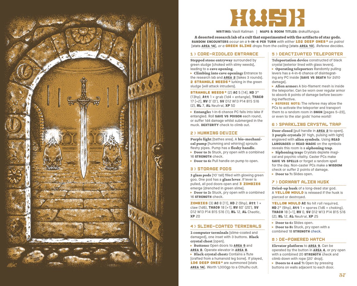 Issue 2 of our risograph zine DNGN is in the works! We're experimenting with two-color combos to make the most of Riso's stunning ability to print vibrant, solid colors. Check out these test pages with art by <a href="/ChrisMalecArt/">Chris Malec</a>