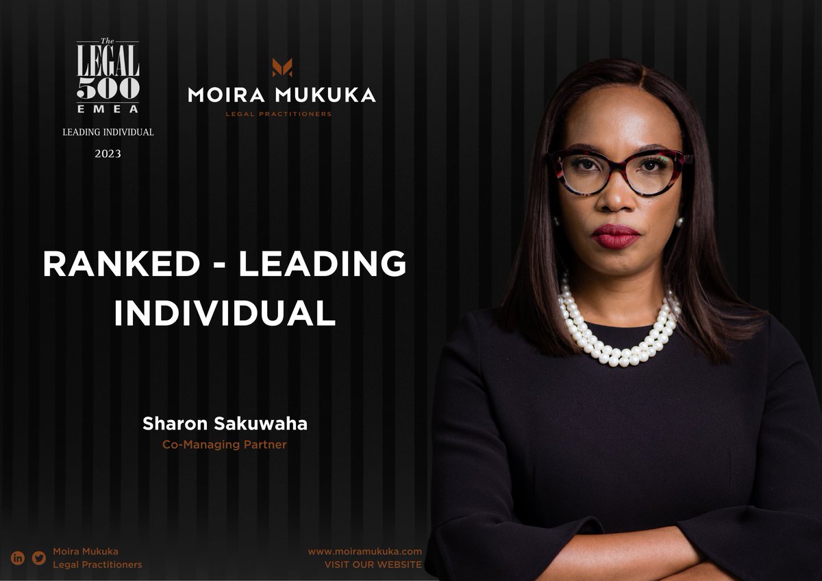 We congratulate Partner @SakuwahaSharon on her continued ranking as a Leading Lawyer in the Legal 500 2023 rankings.

Many thanks to our clients and peers for the continued support.

#legalrankings #lawyers #law #legal500 #lawfirms #business