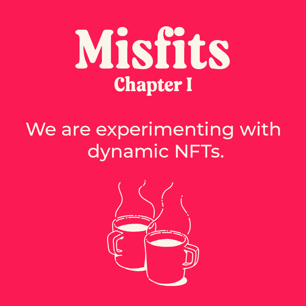 Dynamic NFTs:

We are aiming to harness the power of dynamic NFTs to their full capacity. Misfits is an NFT collectible that is purposefully launching on <a href="/SuiNetwork/">Sui</a> in order to take advantage of the underlying technology offered by the chain.