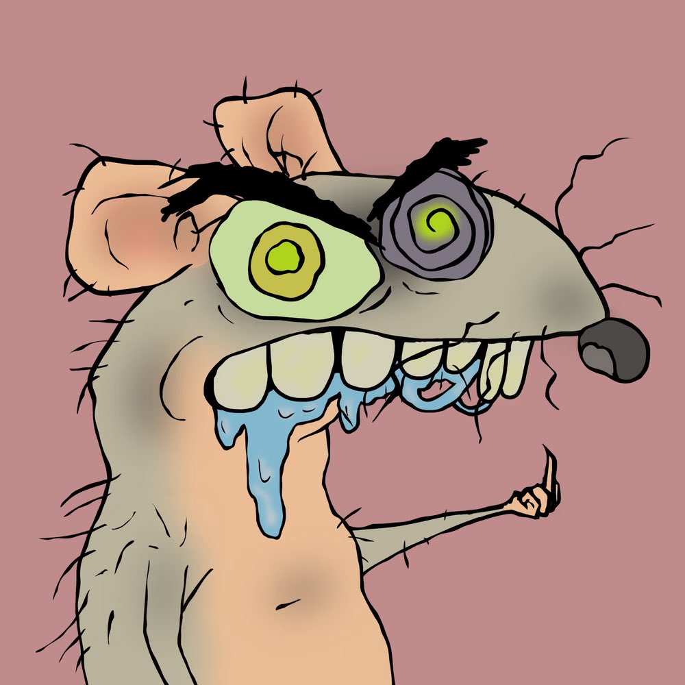 0x1_0NE's tweet photo. Here’s my 2 favorite rats from @thejunkyardNFT 

I’ll call them Sam and Gary 

They are greedy, ugly and they hate NFTs https://t.co/1HfXQYWTaF